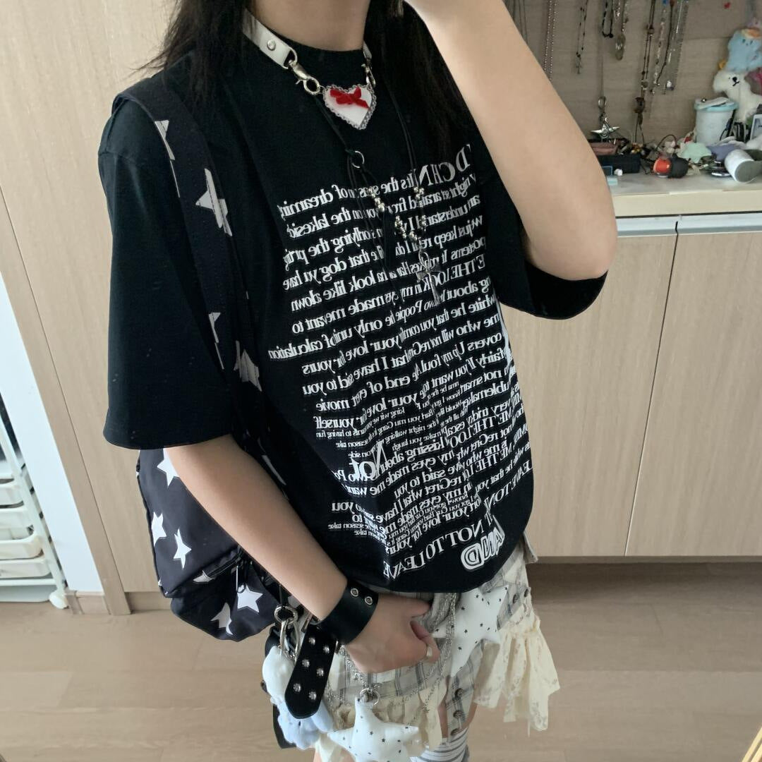 American High Street Letter Print Short-sleeve