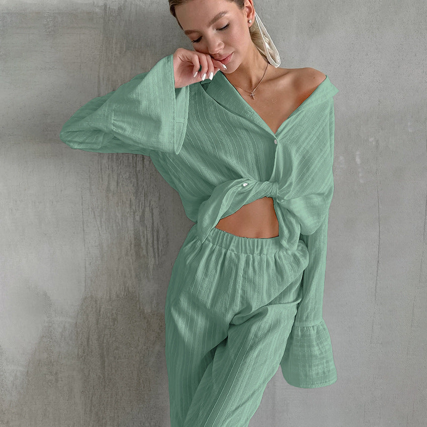 Comfortable Breathable Pure-cotton Pajama Set