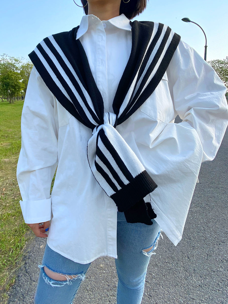 Knitted Double-sided Small Shoulder Shoulder Women's Autumn Dual Use Scarf