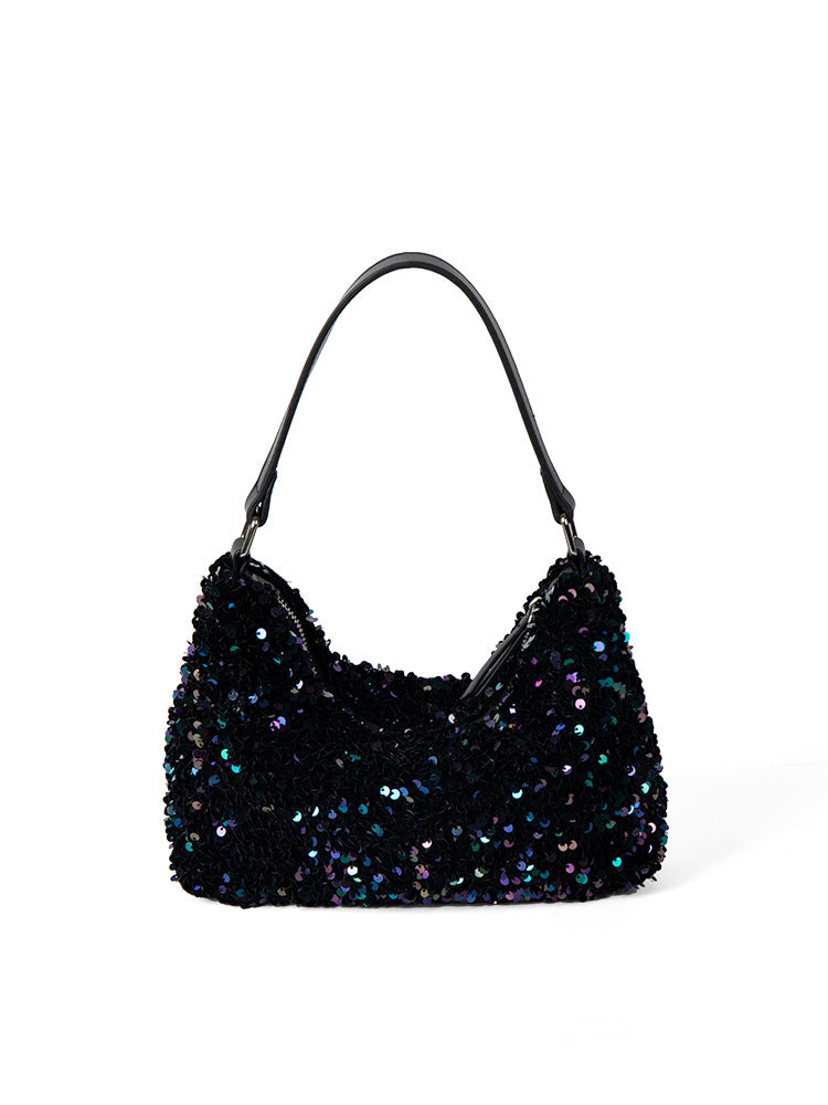 Sequined High-grade PU Shoulder Handbag Underarm Bag