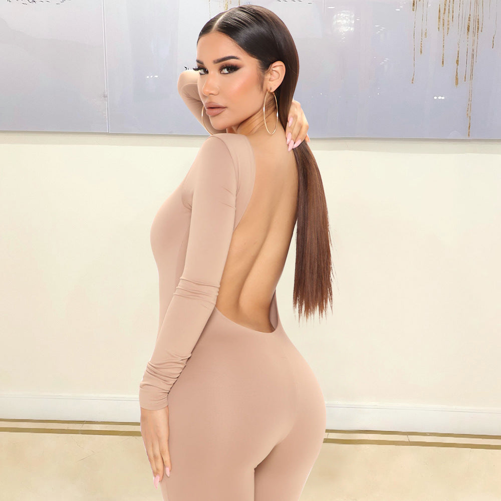 Women's Long Sleeve Jumpsuit Trousers