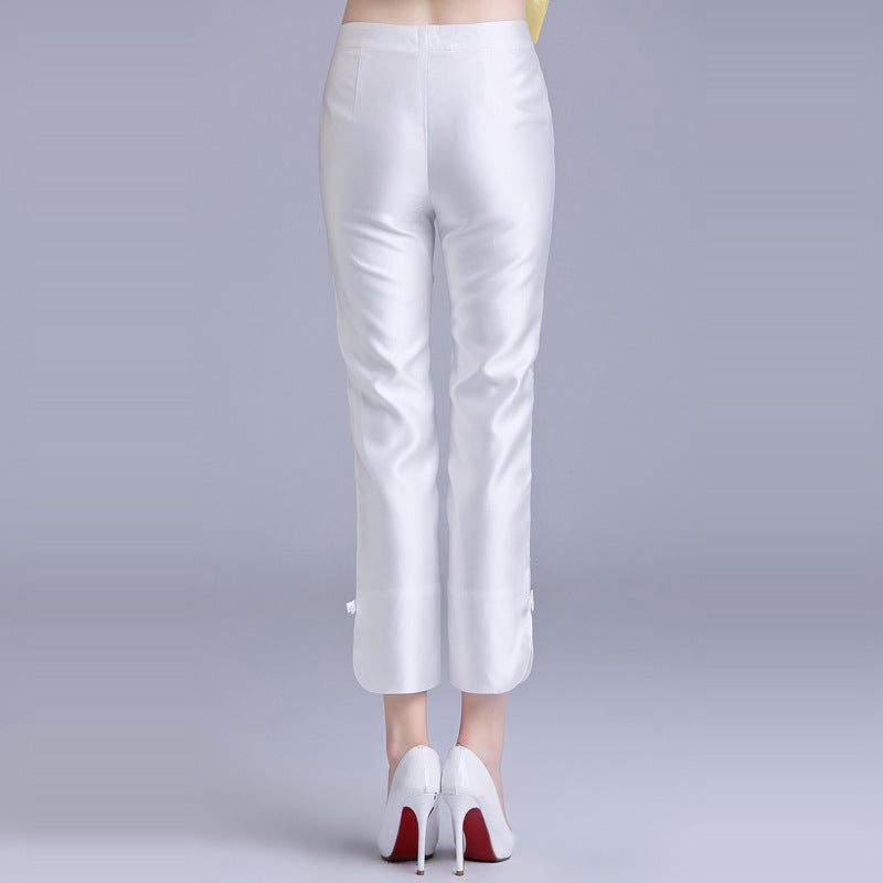 The New Embroidery Casual Slimming Nine-point Pants Trend
