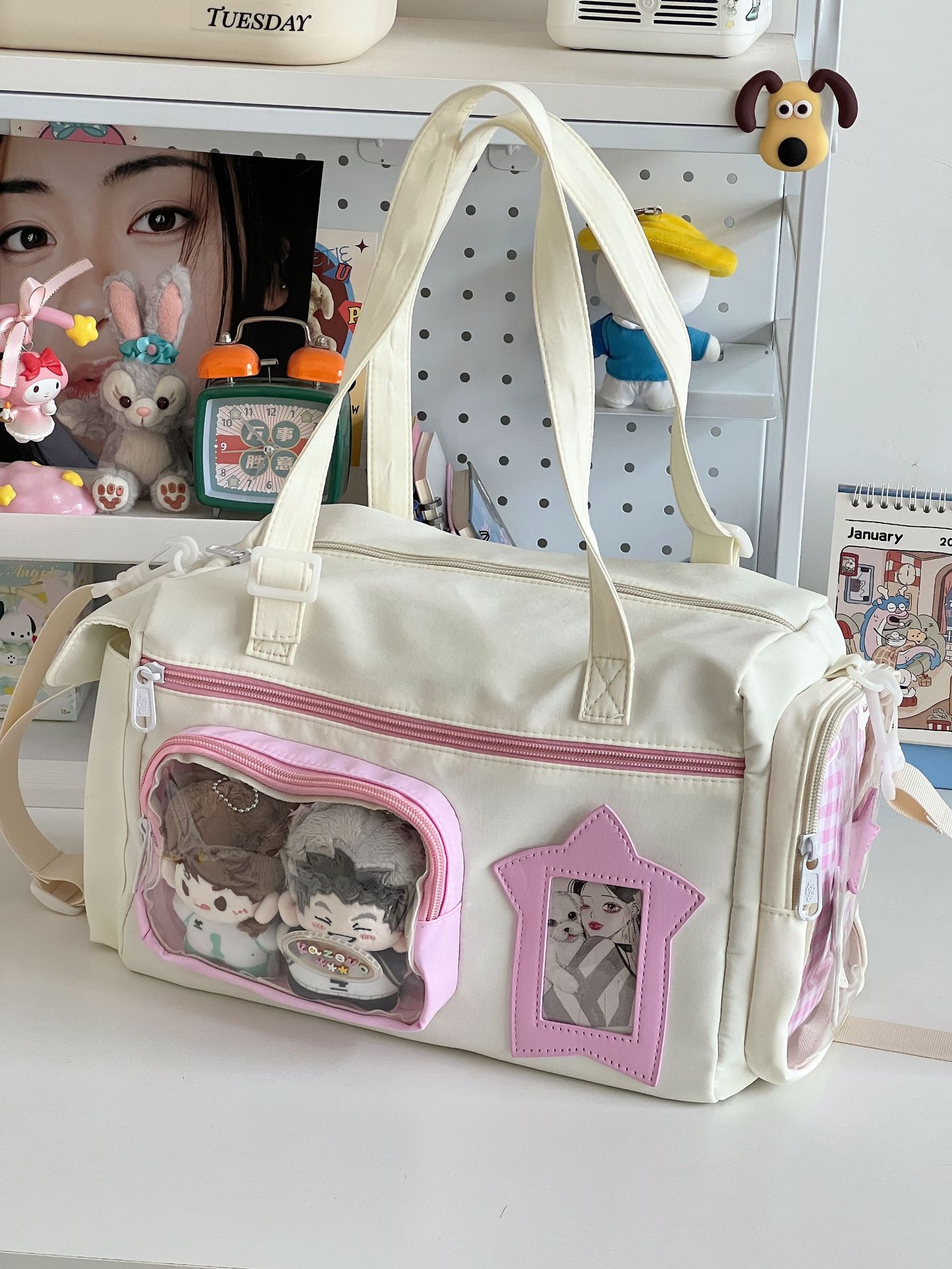 Casual Tote Large Capacity Women's Transparent Shoulder Messenger Bag