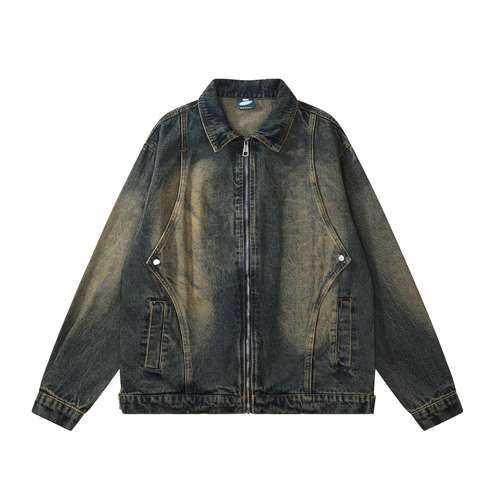 Men's High Street Design Sense Niche Personality Patchwork Jacket