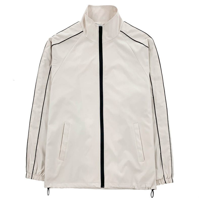 Men's Handsome Plus Size Loose Trend Sports Jacket Couples Stand-up Collar Jacket Men
