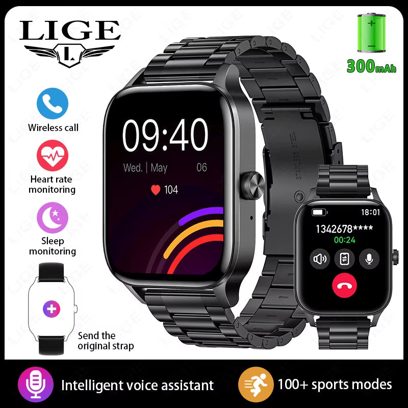 Fashion Smart Watch Women 1.85” HD Screen Custom Watch Face Women’S Health Monitor Watch Bluetooth Call Sports Smartwatches