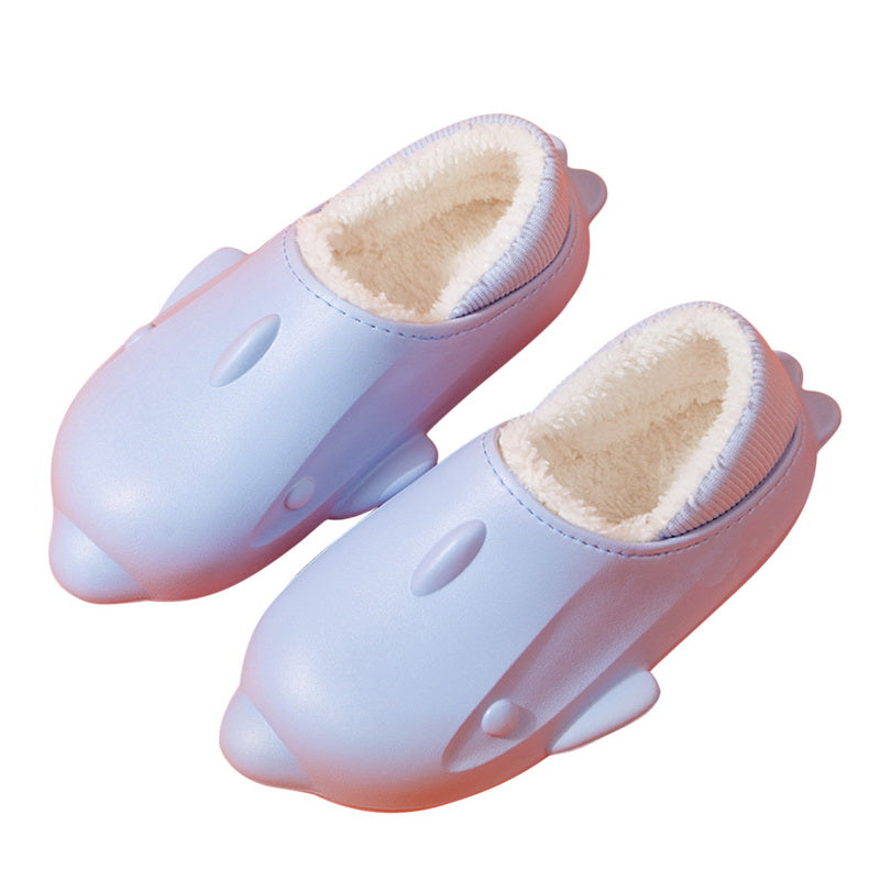 Shark Shape Slippers Home Unsiex Waterproof Platform Shoes Winter