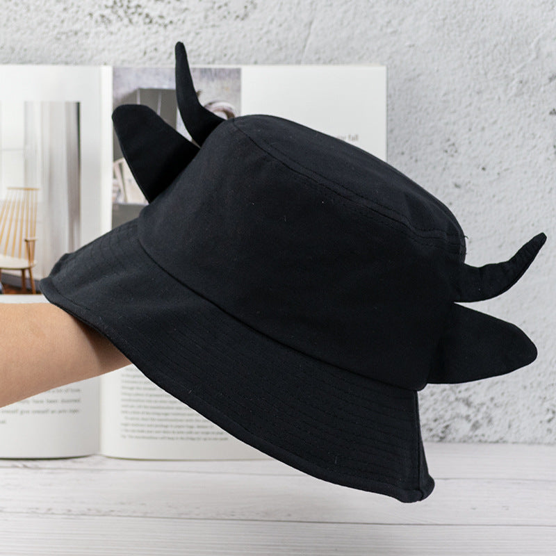 Women's Spring And Summer New Calf Horn Fisherman Hat