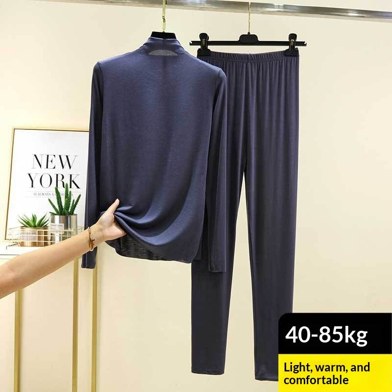 Long Sleeve Modal Semi-high Neck Base Set