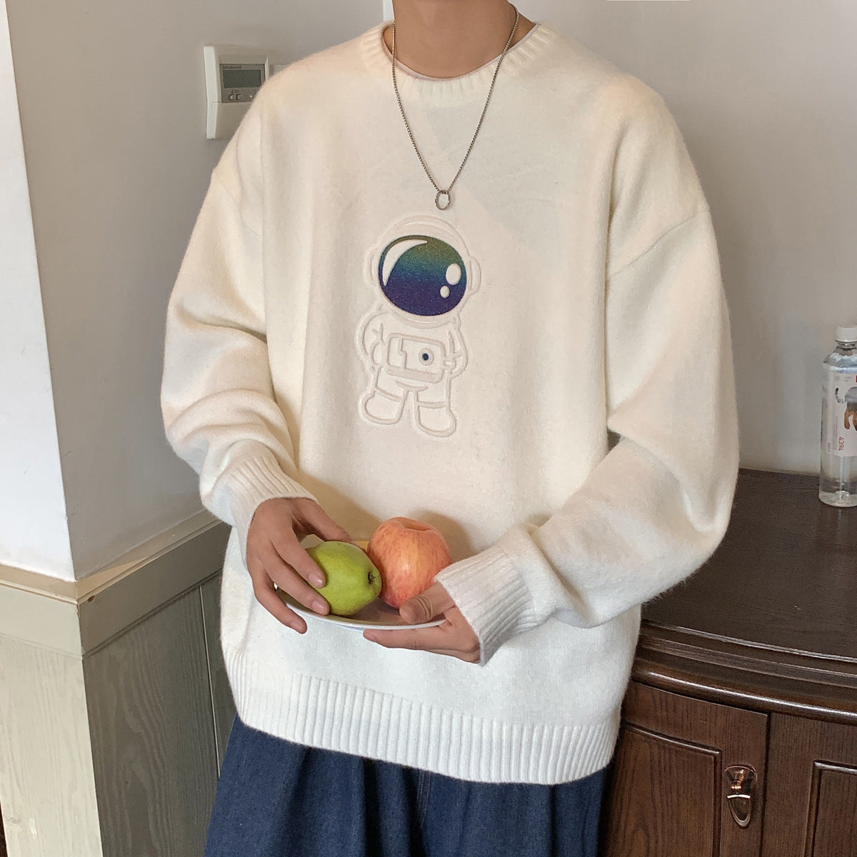 Casual Thickened Bump Design Knitwear Loose Sweater