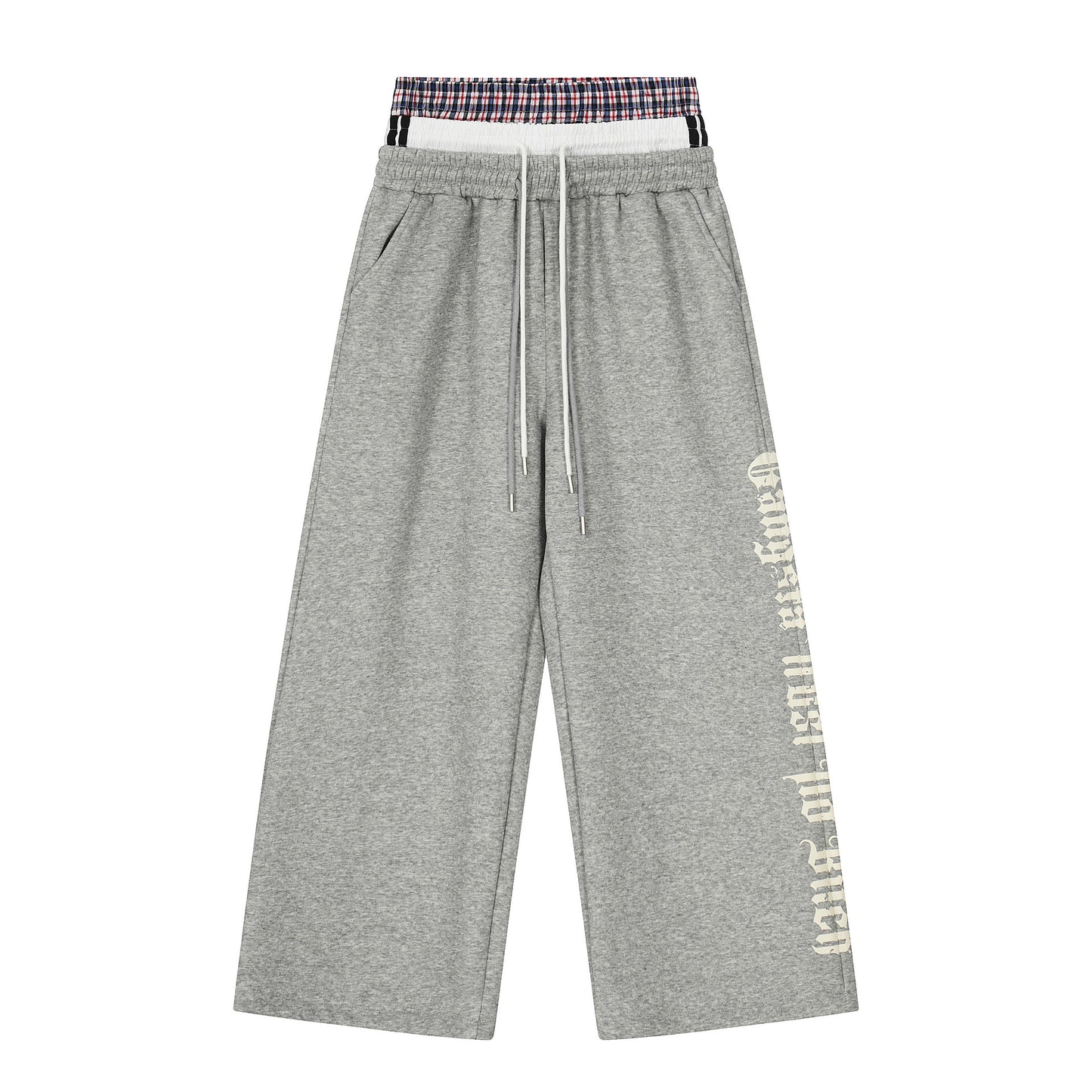 Womens Retro American-Style Casual Sweatpants With Three Waist Drawstrings
