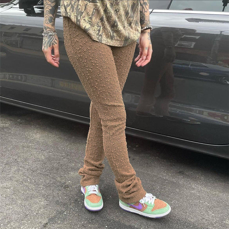 Women's Straight Slim Slimming Solid Color Casual Pants