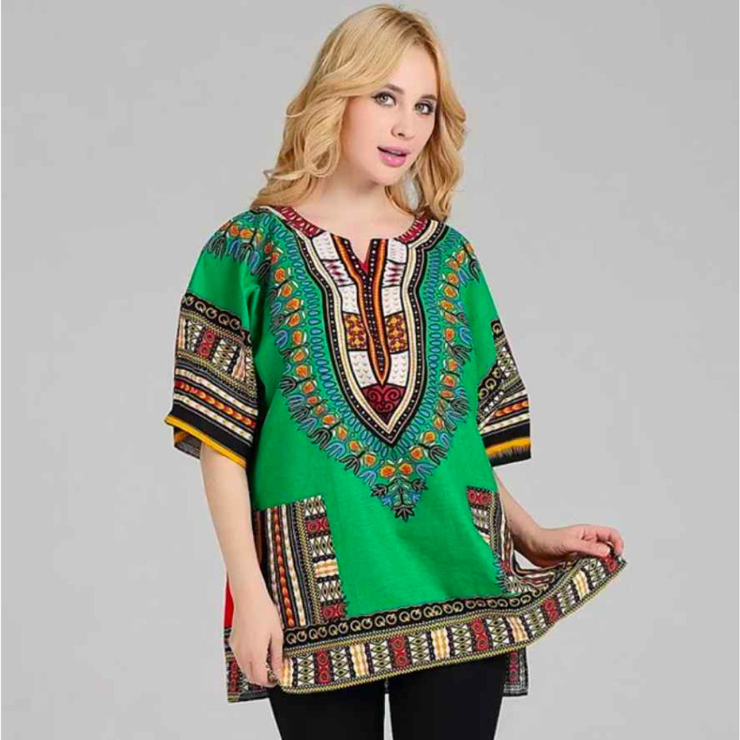 Afrikansk T-shirt kortærmet top til mænd