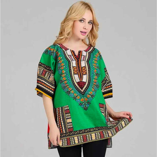 Afrikansk T-shirt kortærmet top til mænd