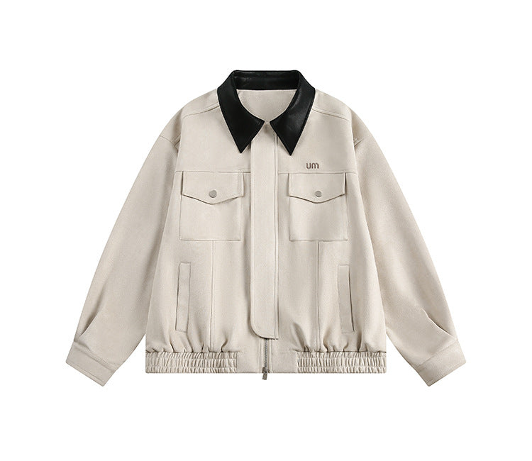 Retro Simple Loose-fitting Workwear Jacket Coat