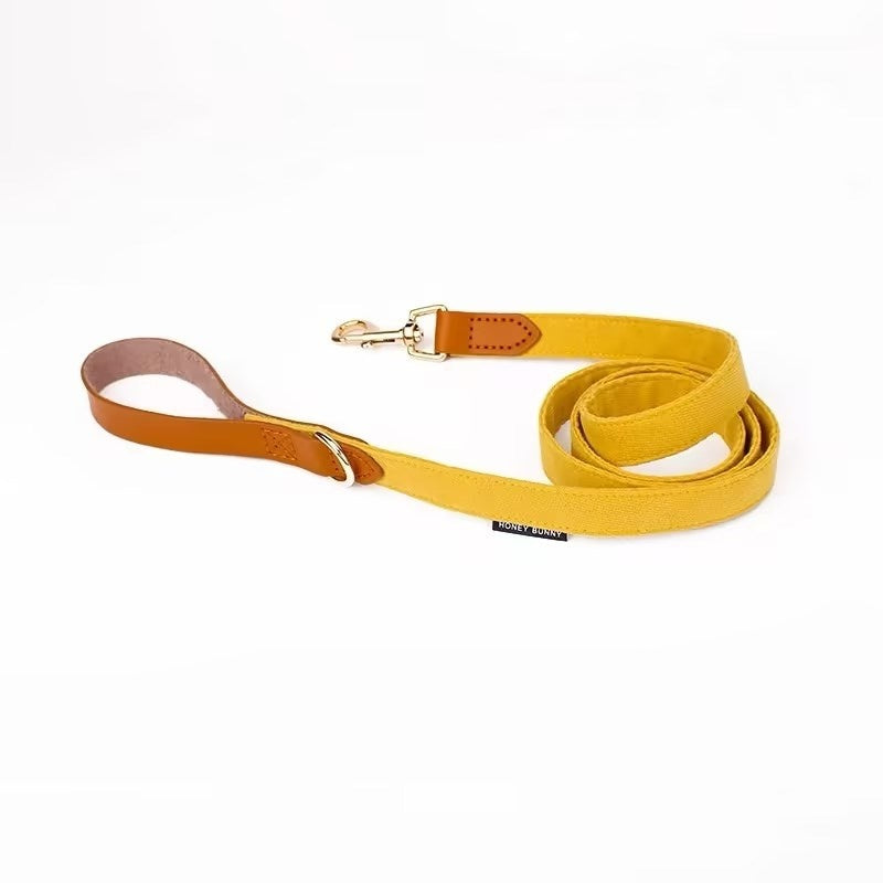Dog Lettering Leather Bowknot Collar Hand Holding Rope