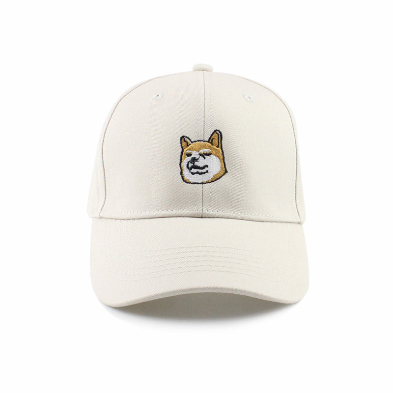 Smiling Chaigou Embroidery Curved Border Cute Student Hat