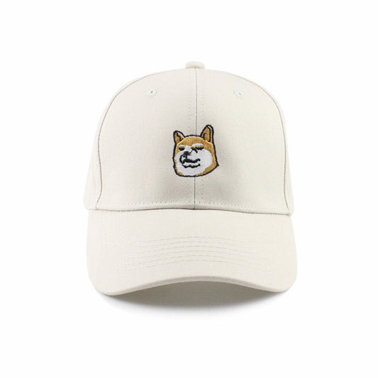 Smiling Chaigou Embroidery Curved Border Cute Student Hat