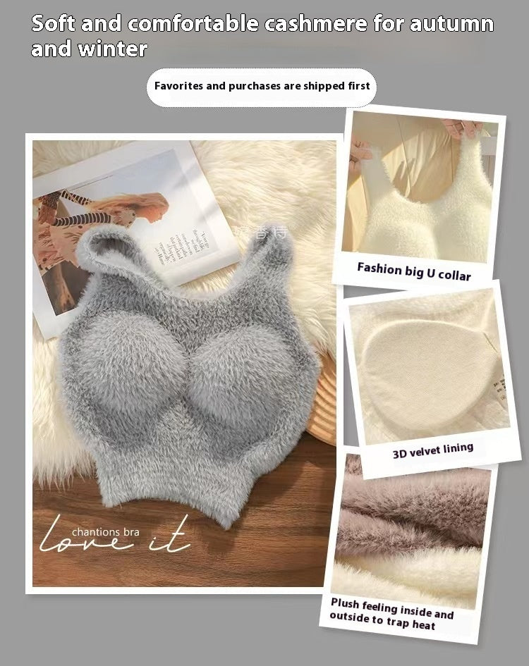 Fleece-lined Thickened Fleece Camisole Thermal Vest