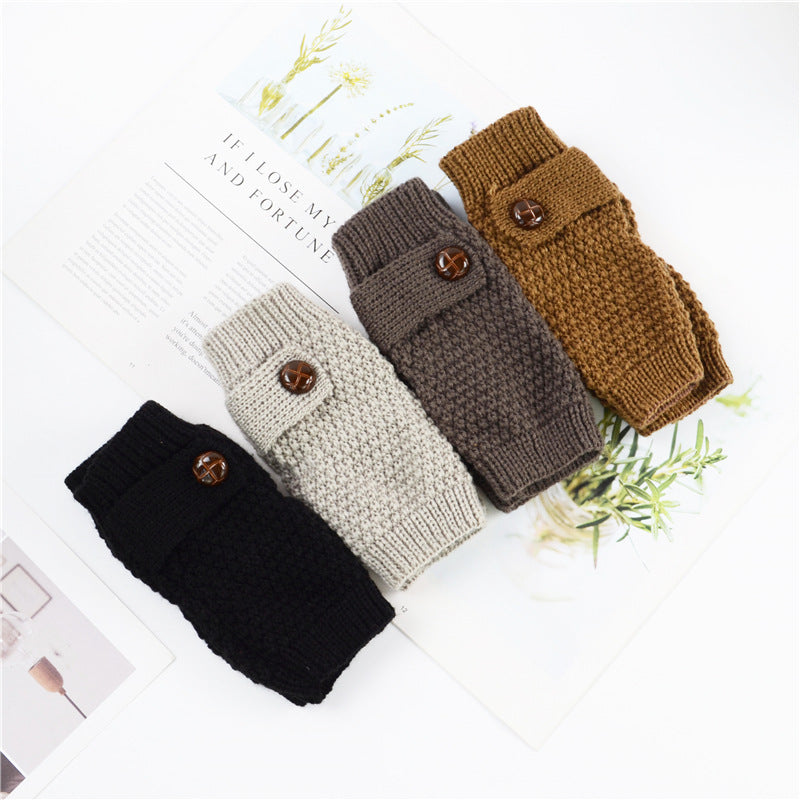 Half Fingerless Gloves In Autumn And Winter