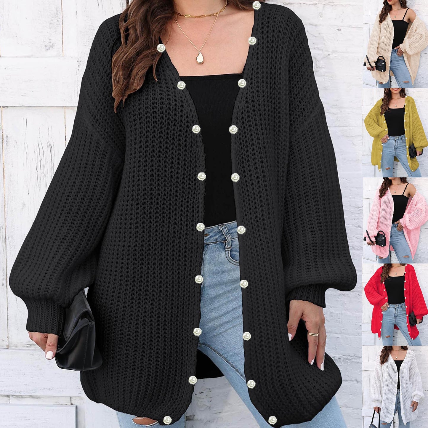 Women's Thick Coat Thick Needle Woven Sweater
