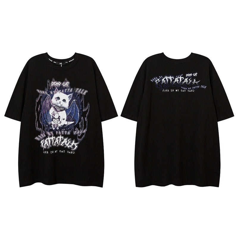 Couple Internet Celebrity Fried Street Men's Short Sleeve T-Shirt