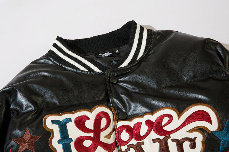 American Street Embroidery Pu Cotton Baseball Uniform