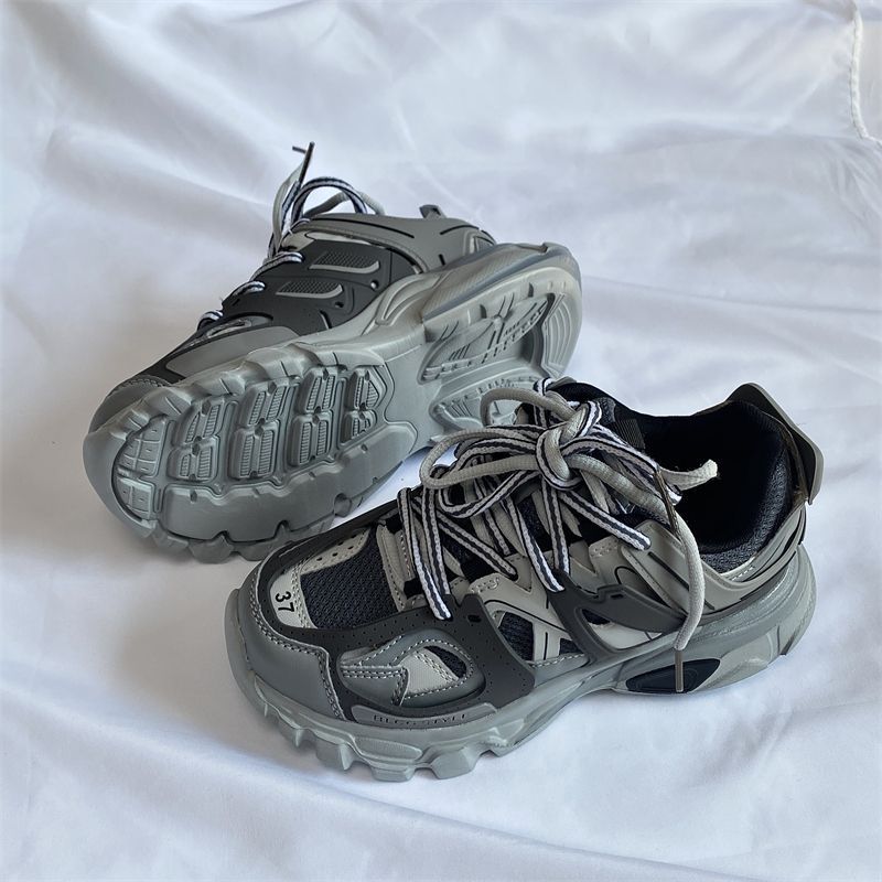 Mens Retro, Minimalist, Versatile Chunky-soled Sneakers