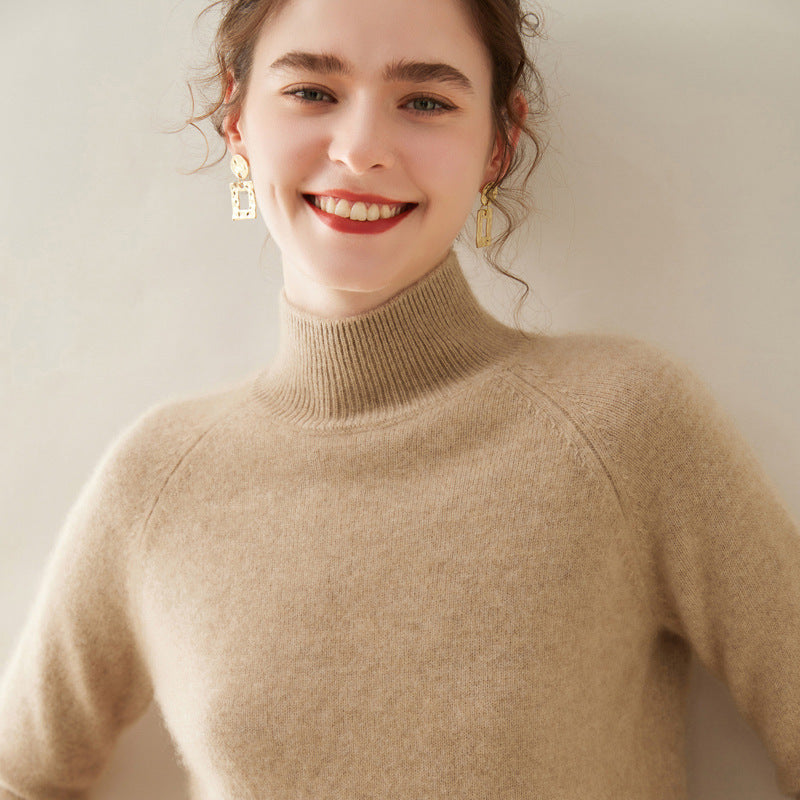 Women's Thickened Sweater Autumn And Winter Wool Knitted Bottoming Shirt