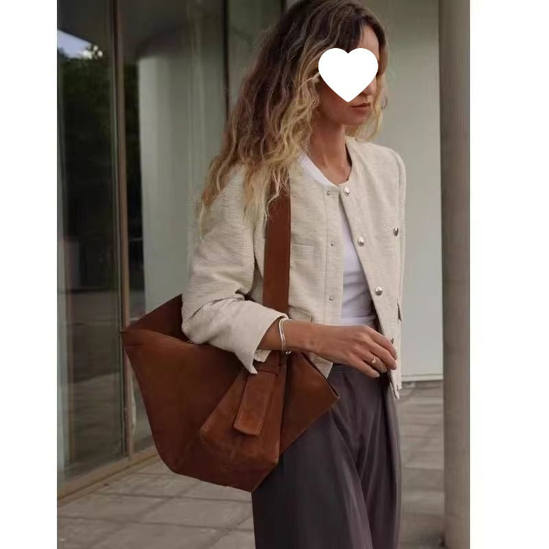 New College Student Large Capacity Commuter Retro Shoulder Underarm Bag Women