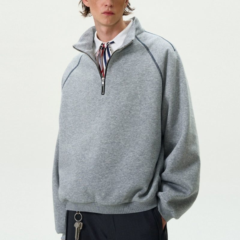 Highend Retro Halfzip Hættetrøje