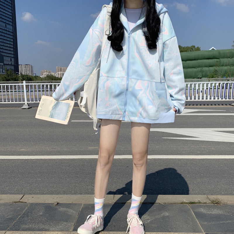 Cardigan Sweater Loose Thin Bright Color Coat