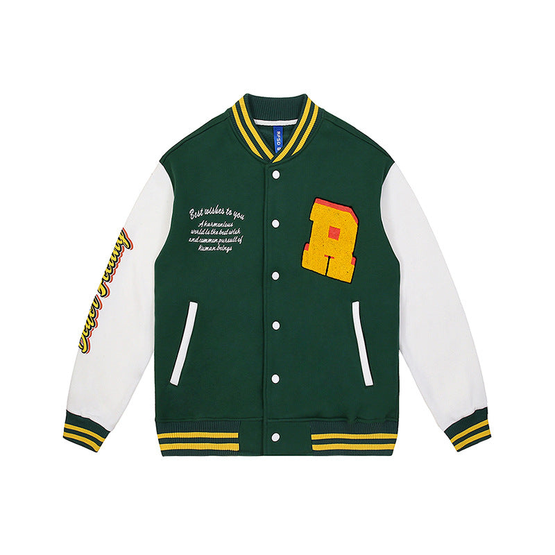 Street Baseball Uniform Håndklædebroderet Frakke til Mænd