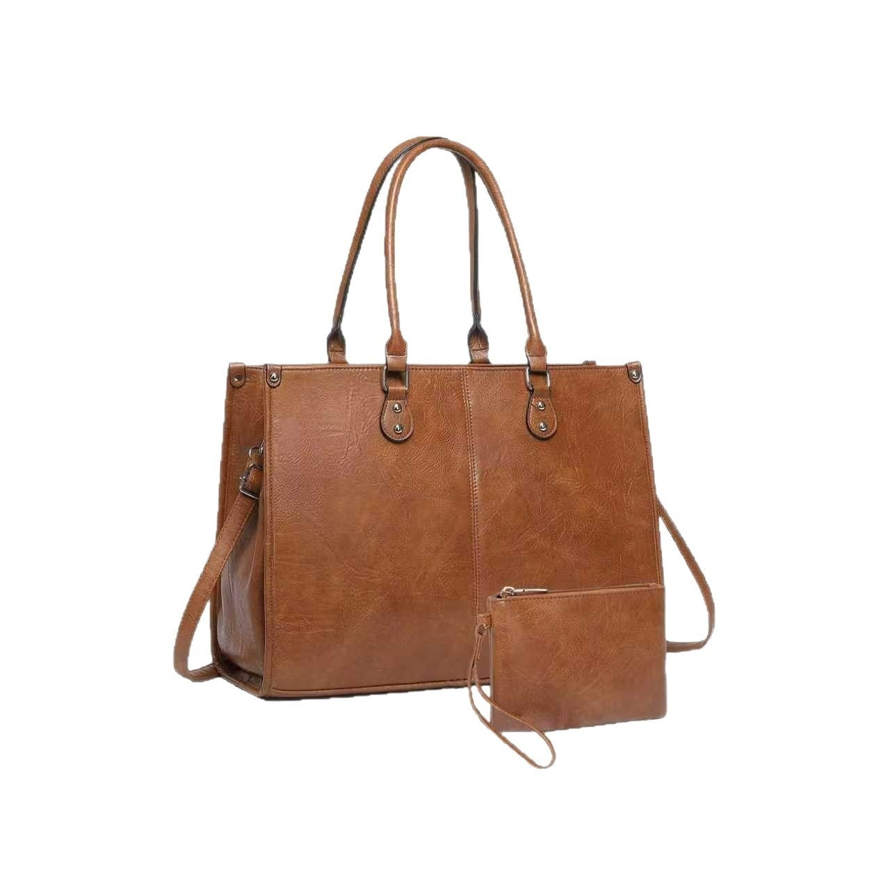 Handbag With Insulated Lunch Compartment And Laptop Compartment For Carrying Crossbody.