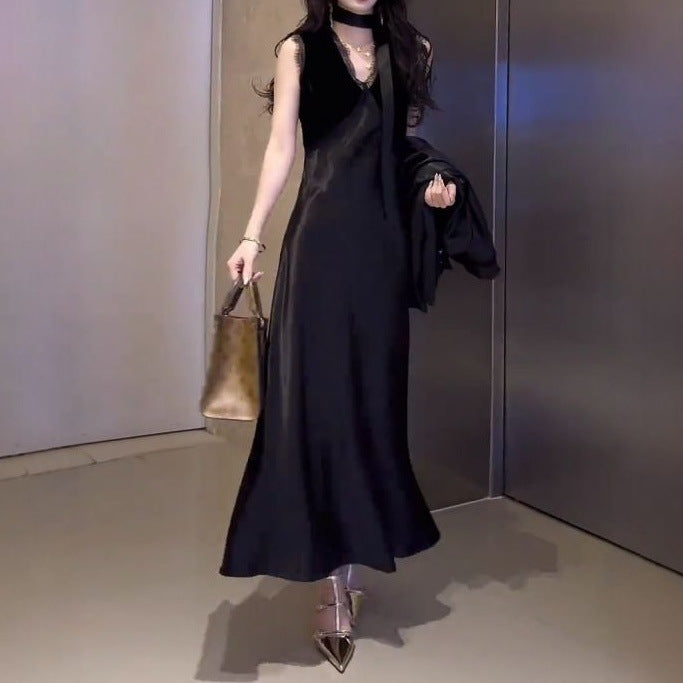 Womens Blazer And High-Waisted Dress Set