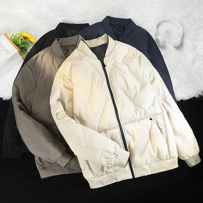 Couple's Cotton-padded Clothes Fashion Trend Loose Thickening Keep Warm Stand-up Collar Cotton-padded Clothes