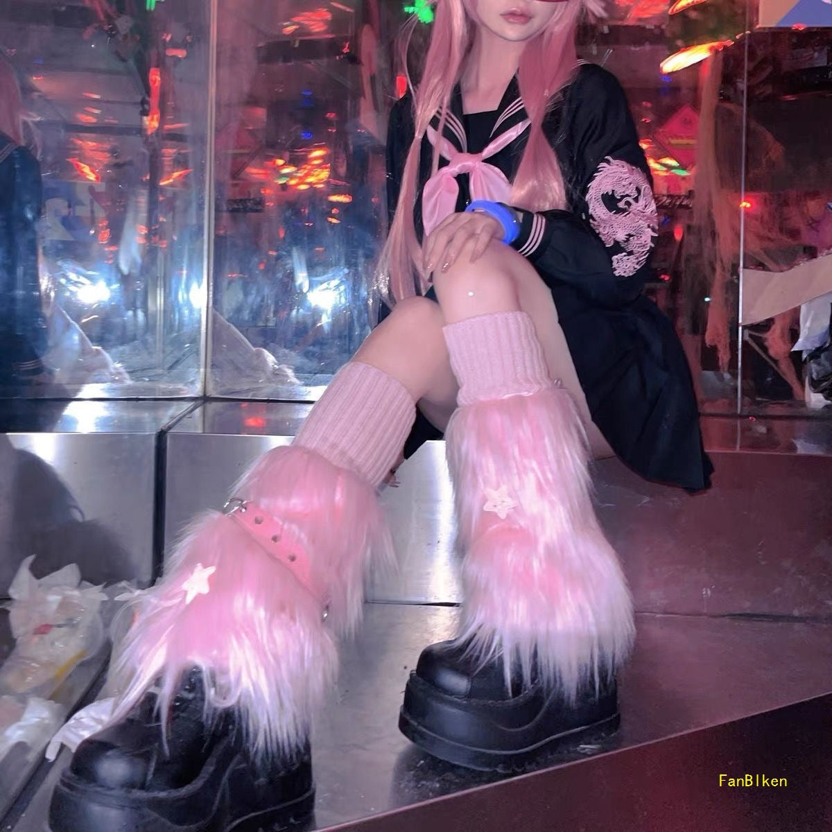 Subculture Star And Bone Element Cute Leg Sleeve Set