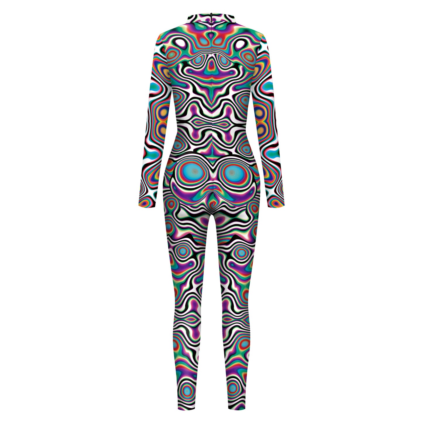 Digital Print Performance Suit Graffiti Wave Role Play One-piece