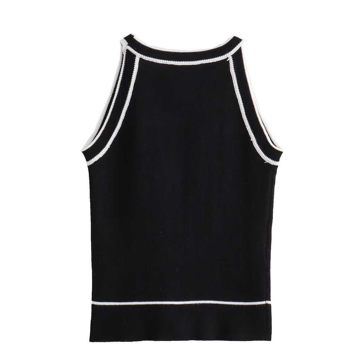 Halterneck-top i europæisk og amerikansk stil – Fashion Color Halter Kort ryg