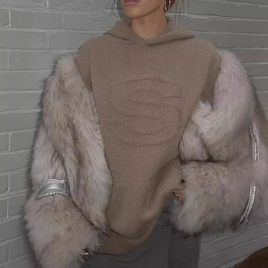 Autumn And Winter New Hooded Pullover Sweater Fashion Casual Women's Top With Pockets