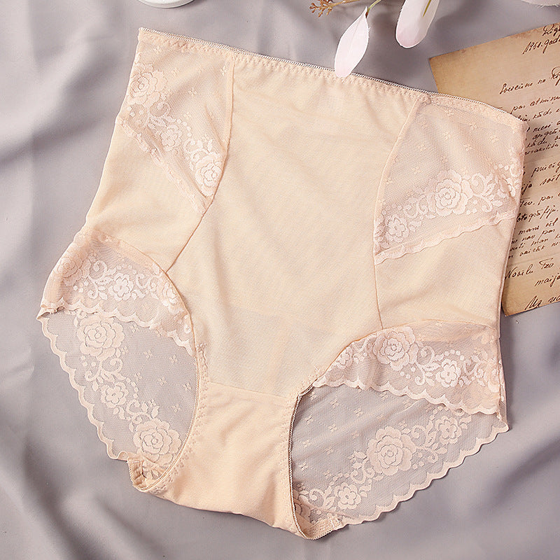 Women's Fashionable Simple Solid Color Lace High Waist Shorts