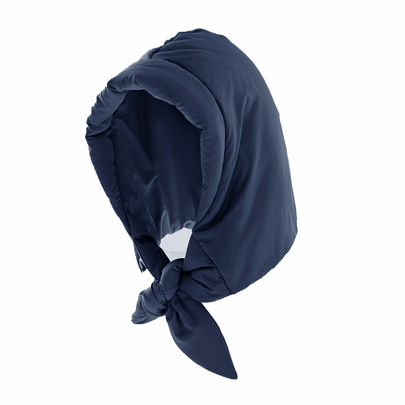 Personality Women's Literary Down Cotton Hat Windproof Ear Protection