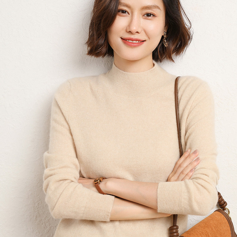 Half Turtleneck Women's Knitted Warm Bottoming Sweater