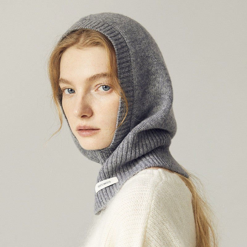 Wool Vintage Knitted Pullover Earmuffs Hat