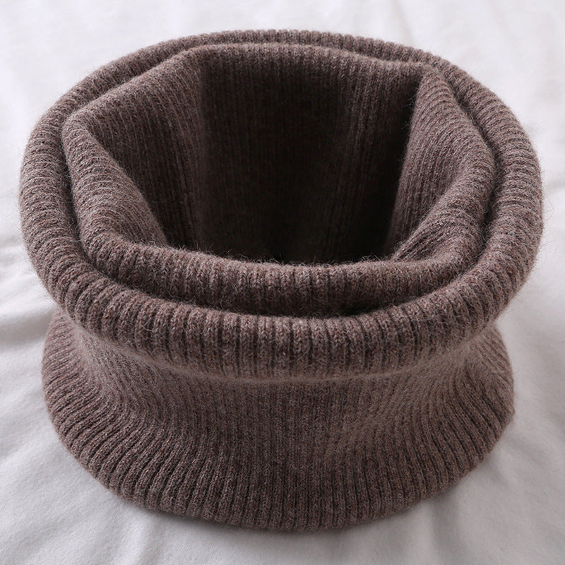 Wool Neck Warmer Knitted Scarf