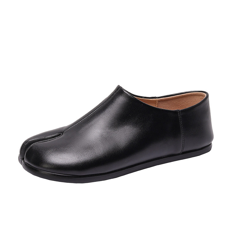Vegetable Tanned Sheepskin Split Toe Shoes For Women
