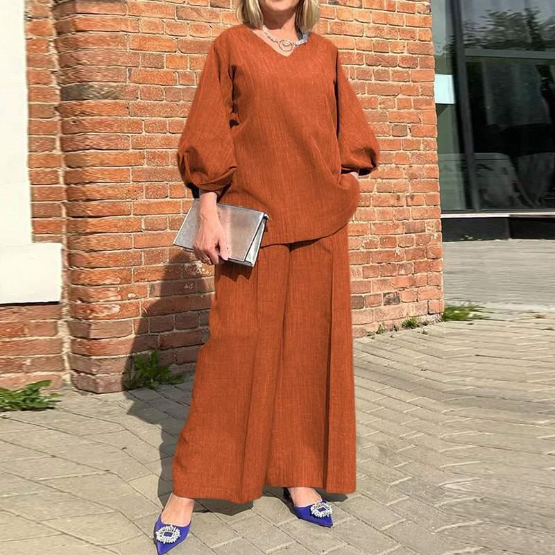 Casual Loose-Fit Fashionable 2-Piece Pants Set