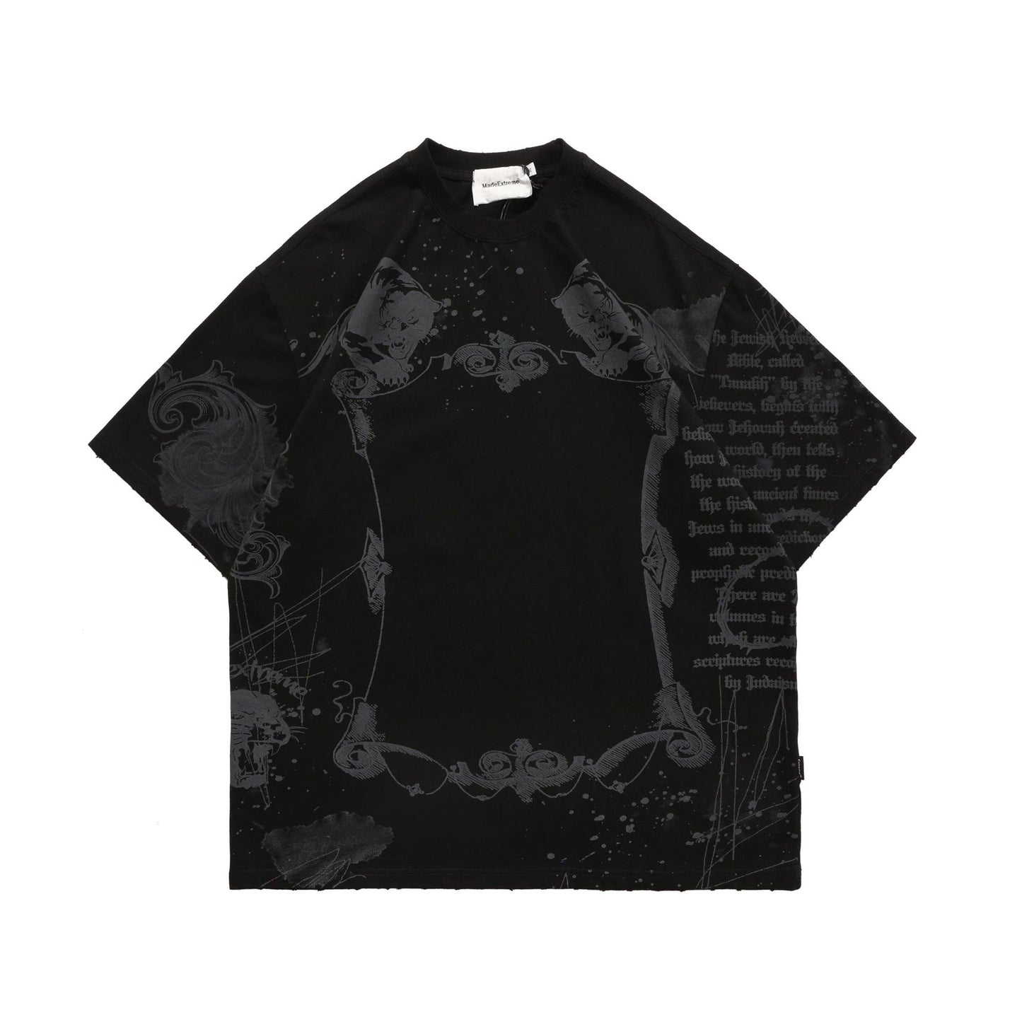 Letter Print Loose Casual Short-sleeved T-shirt For Men And Women