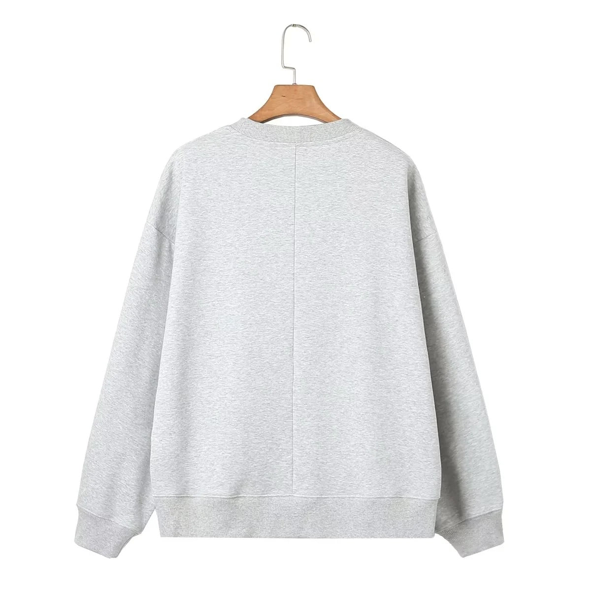 Loose Round Neck Drop-shoulder Long-sleeve Sweater