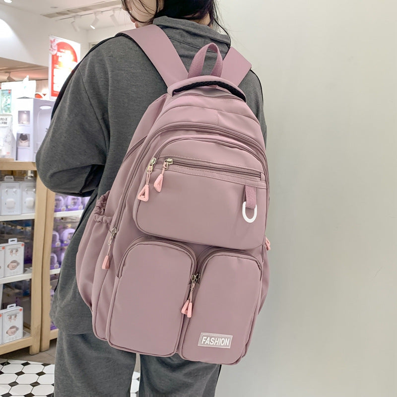 High Capacity Girls' Junior High School Student Backpack